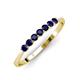 3 - Reina 2.60 mm Blue Sapphire 7 Stone Wedding Band 