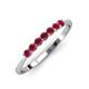3 - Reina 2.60 mm Ruby 7 Stone Wedding Band 