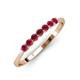 3 - Reina 2.60 mm Ruby 7 Stone Wedding Band 