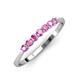 3 - Reina 2.60 mm Pink Sapphire 7 Stone Wedding Band 
