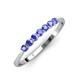 3 - Reina 2.60 mm Tanzanite 7 Stone Wedding Band 