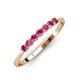 3 - Reina 2.60 mm Pink Tourmaline 7 Stone Wedding Band 