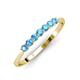 3 - Reina 2.60 mm Blue Topaz 7 Stone Wedding Band 