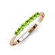 3 - Reina 2.60 mm Peridot 7 Stone Wedding Band 