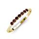 3 - Reina 2.60 mm Red Garnet 7 Stone Wedding Band 