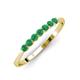 3 - Reina 2.60 mm Emerald 7 Stone Wedding Band 