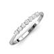 3 - Reina 2.60 mm White Sapphire 7 Stone Wedding Band 