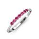 3 - Reina 2.60 mm Pink Tourmaline 7 Stone Wedding Band 