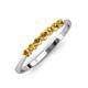 3 - Reina 2.60 mm Citrine 7 Stone Wedding Band 