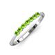 3 - Reina 2.60 mm Peridot 7 Stone Wedding Band 