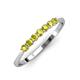 3 - Reina 2.60 mm Yellow Diamond 7 Stone Wedding Band 