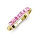 3 - Reina 3.00 mm Pink Sapphire 7 Stone Wedding Band 