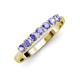 3 - Reina 3.00 mm Tanzanite 7 Stone Wedding Band 