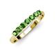 3 - Reina 3.00 mm Green Garnet 7 Stone Wedding Band 