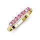 3 - Reina 3.00 mm Pink Tourmaline 7 Stone Wedding Band 