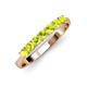 3 - Reina 3.00 mm Peridot 7 Stone Wedding Band 