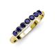 3 - Reina 3.00 mm Blue Sapphire 7 Stone Wedding Band 