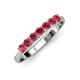 3 - Reina 3.00 mm Ruby 7 Stone Wedding Band 