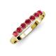 3 - Reina 3.00 mm Ruby 7 Stone Wedding Band 