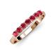 3 - Reina 3.00 mm Ruby 7 Stone Wedding Band 