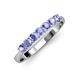 3 - Reina 3.00 mm Tanzanite 7 Stone Wedding Band 