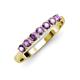 3 - Reina 3.00 mm Amethyst 7 Stone Wedding Band 