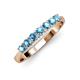 3 - Reina 3.00 mm Blue Topaz 7 Stone Wedding Band 