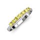 3 - Reina 3.00 mm Yellow Sapphire 7 Stone Wedding Band 