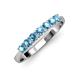 3 - Reina 3.00 mm Blue Topaz 7 Stone Wedding Band 
