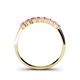 4 - Reina 3.00 mm Pink Sapphire 7 Stone Wedding Band 
