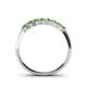 4 - Reina 3.00 mm Green Garnet 7 Stone Wedding Band 