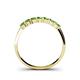 4 - Reina 3.00 mm Green Garnet 7 Stone Wedding Band 