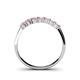 4 - Reina 3.00 mm Pink Tourmaline 7 Stone Wedding Band 