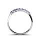 4 - Reina 3.00 mm Iolite 7 Stone Wedding Band 