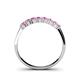 4 - Reina 3.00 mm Pink Sapphire 7 Stone Wedding Band 