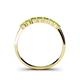 4 - Reina 3.00 mm Peridot 7 Stone Wedding Band 