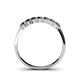 4 - Reina 3.00 mm Black Diamond 7 Stone Wedding Band 
