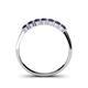 4 - Reina 3.00 mm Blue Sapphire 7 Stone Wedding Band 