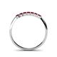 4 - Reina 2.30 mm Ruby 7 Stone Wedding Band 