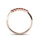 4 - Reina 2.30 mm Ruby 7 Stone Wedding Band 