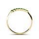 4 - Reina 2.30 mm Green Garnet 7 Stone Wedding Band 