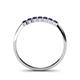 4 - Reina 2.30 mm Blue Sapphire 7 Stone Wedding Band 
