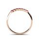 4 - Reina 2.30 mm Pink Tourmaline 7 Stone Wedding Band 