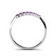 4 - Reina 2.30 mm Amethyst 7 Stone Wedding Band 