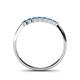 4 - Reina 2.30 mm Blue Topaz 7 Stone Wedding Band 