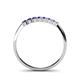4 - Reina 2.30 mm Iolite 7 Stone Wedding Band 