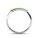 4 - Reina 2.30 mm Peridot 7 Stone Wedding Band 