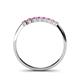 4 - Reina 2.30 mm Pink Sapphire 7 Stone Wedding Band 