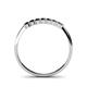 4 - Reina 2.30 mm Black Diamond 7 Stone Wedding Band 