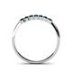 4 - Reina 2.30 mm London Blue Topaz 7 Stone Wedding Band 